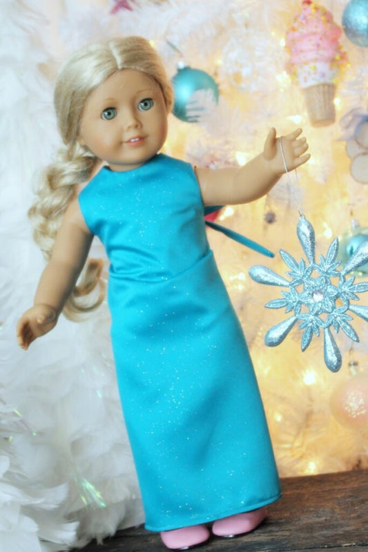 Snow Queen Dress Pattern for 18" Doll (Digital Download)